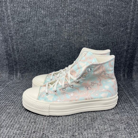 Converse Chuck Taylor All Star Lift Platform Hi Light Dew Egret Silver Women 9.5 - Picture 3 of 7